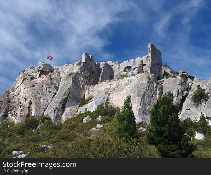 Sky, Rock, Mountain, Terrain