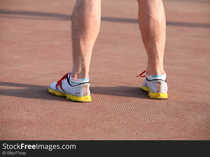 Footwear, Shoe, Yellow, Human Leg