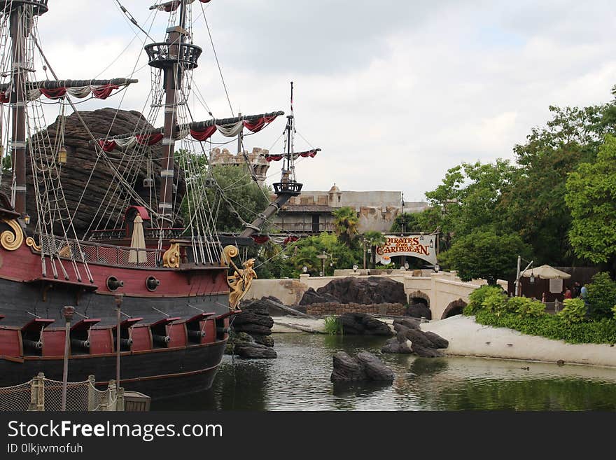 Waterway, Galleon, Tourist Attraction, Tree