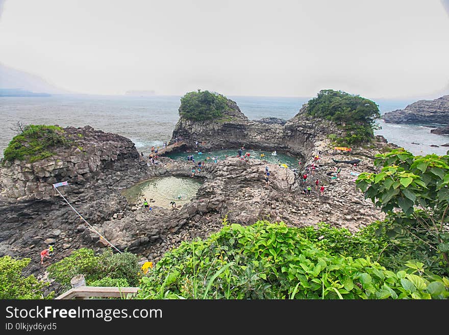 Vegetation, Coast, Promontory, Rock