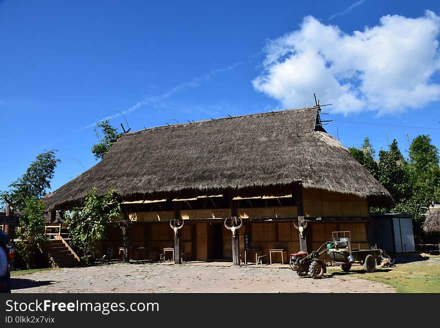 Property, Sky, Roof, Thatching