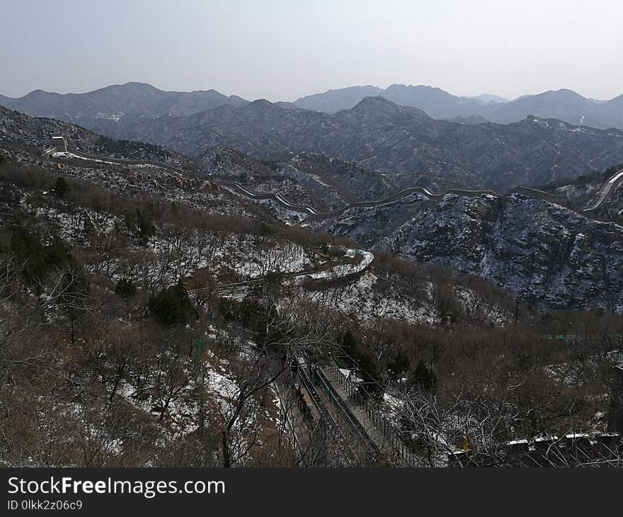 Mountainous Landforms, Winter, Mountain, Sky