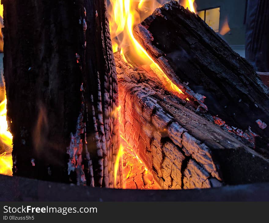 Fire, Heat, Campfire, Geological Phenomenon