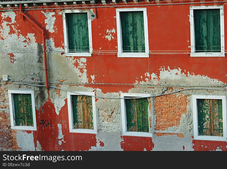 Wall, House, Window, Facade