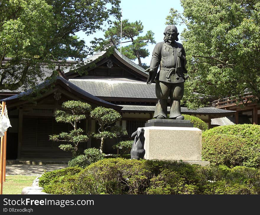 Statue, Monument, Tree, Garden