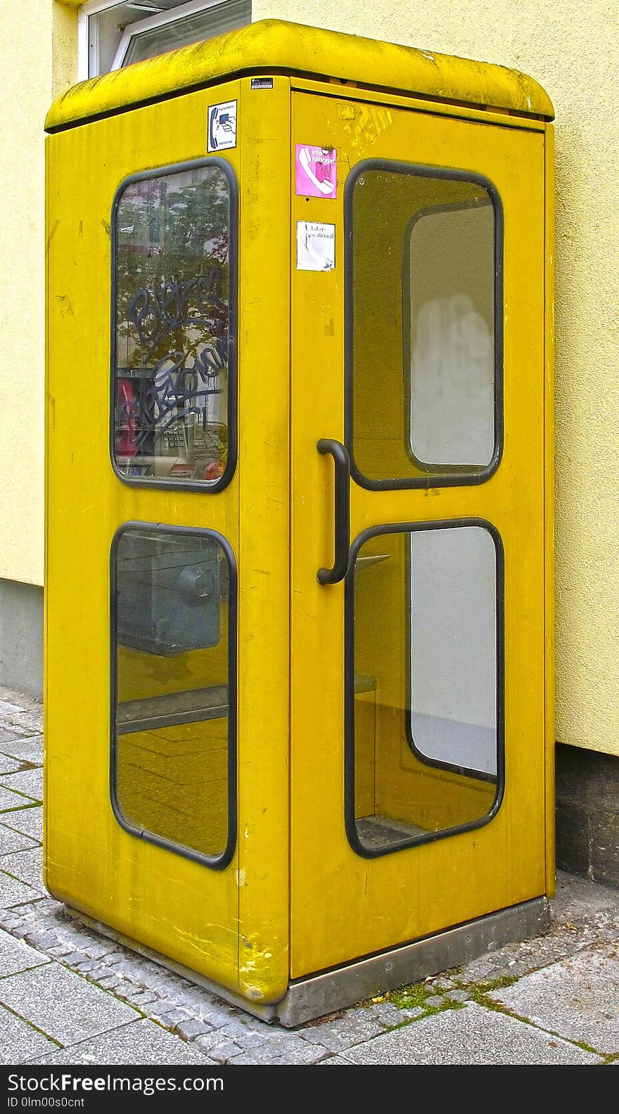 Yellow, Telephone Booth, Payphone, Public Space