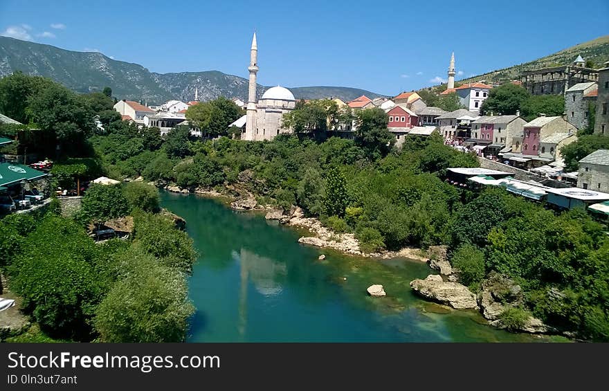 Waterway, City, Town, Mountain Village