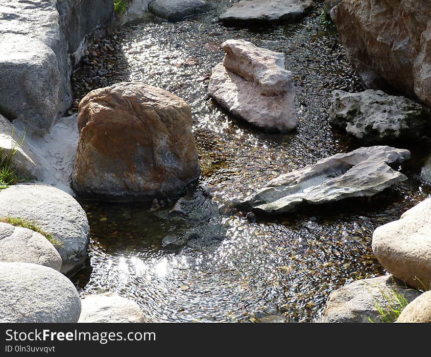 Rock, Water, Boulder, Watercourse