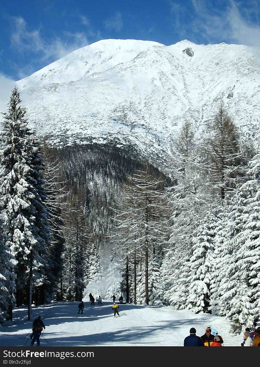 Winter, Snow, Mountainous Landforms, Mountain Range