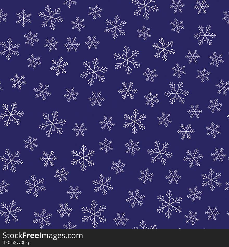 Blue, Pattern, Snowflake, Design