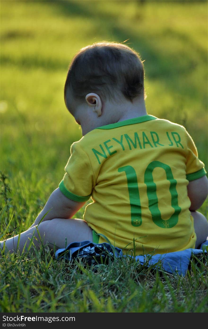 Green, Child, Grass, Nature