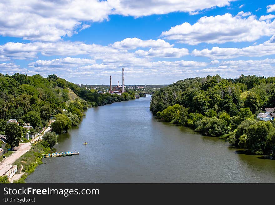 Waterway, River, Sky, Cloud