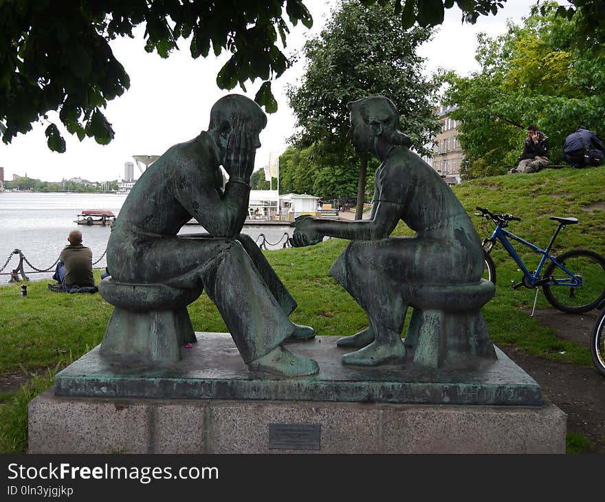 Statue, Sculpture, Monument, Tree