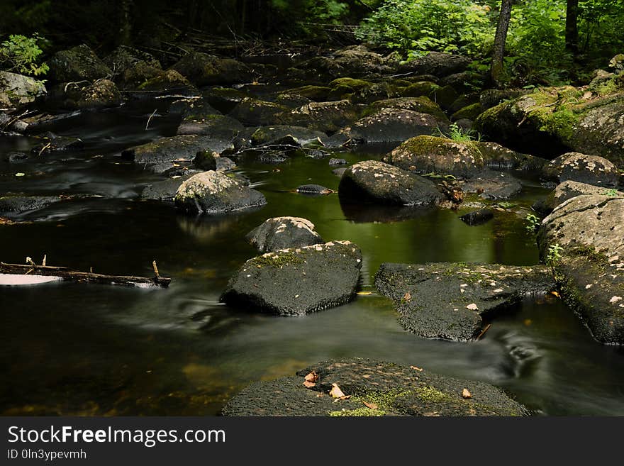 Water, Stream, Nature, Reflection