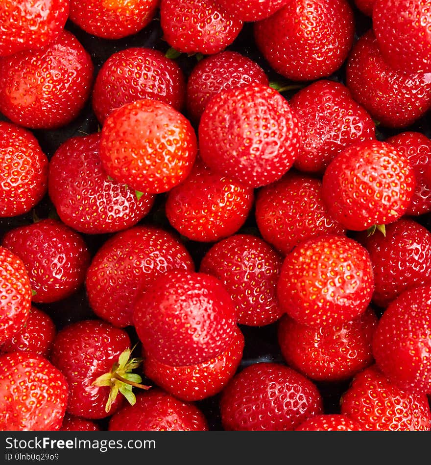 Fresh red strawberry close up