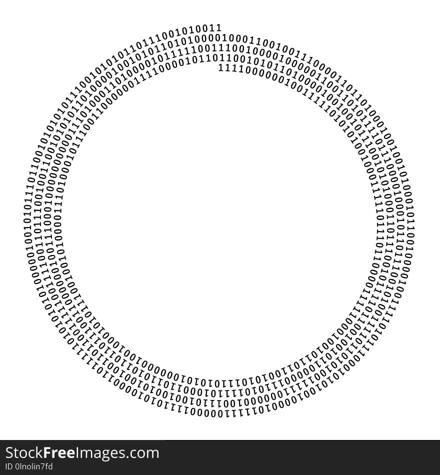 Spiral Shape Of Zero One Line