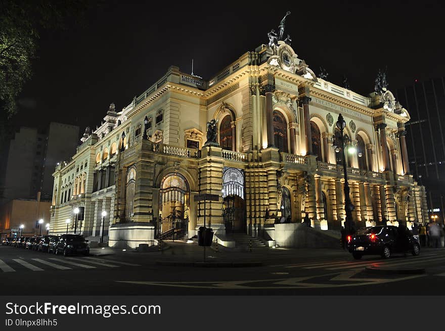 Metropolis, Landmark, Night, Classical Architecture