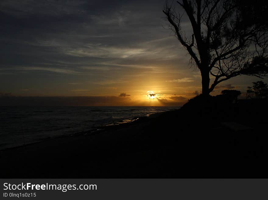 Sky, Sunset, Horizon, Sunrise