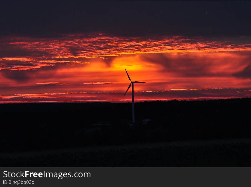 Sky, Afterglow, Red Sky At Morning, Horizon