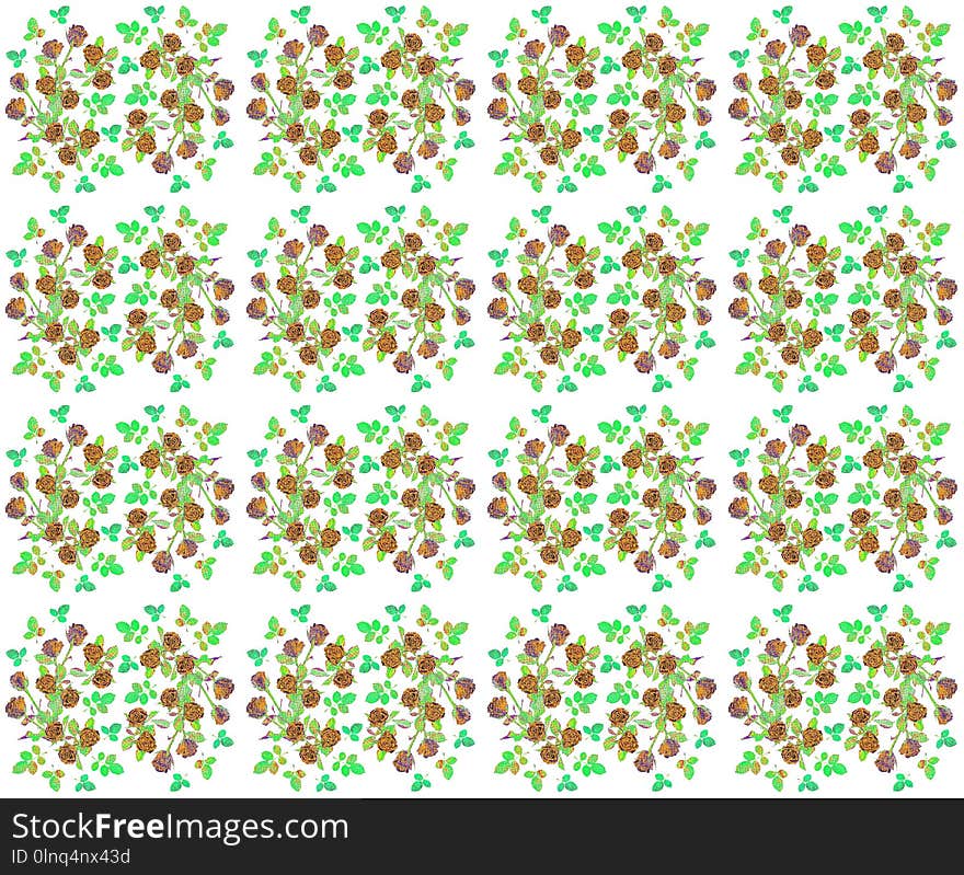 Green, Pattern, Flora, Design