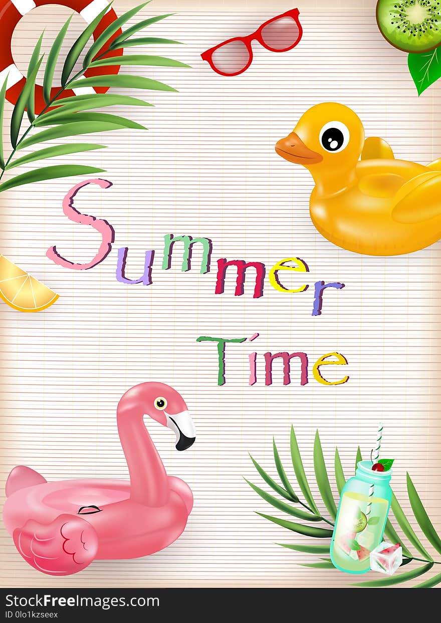 Illustration of Summer time poster