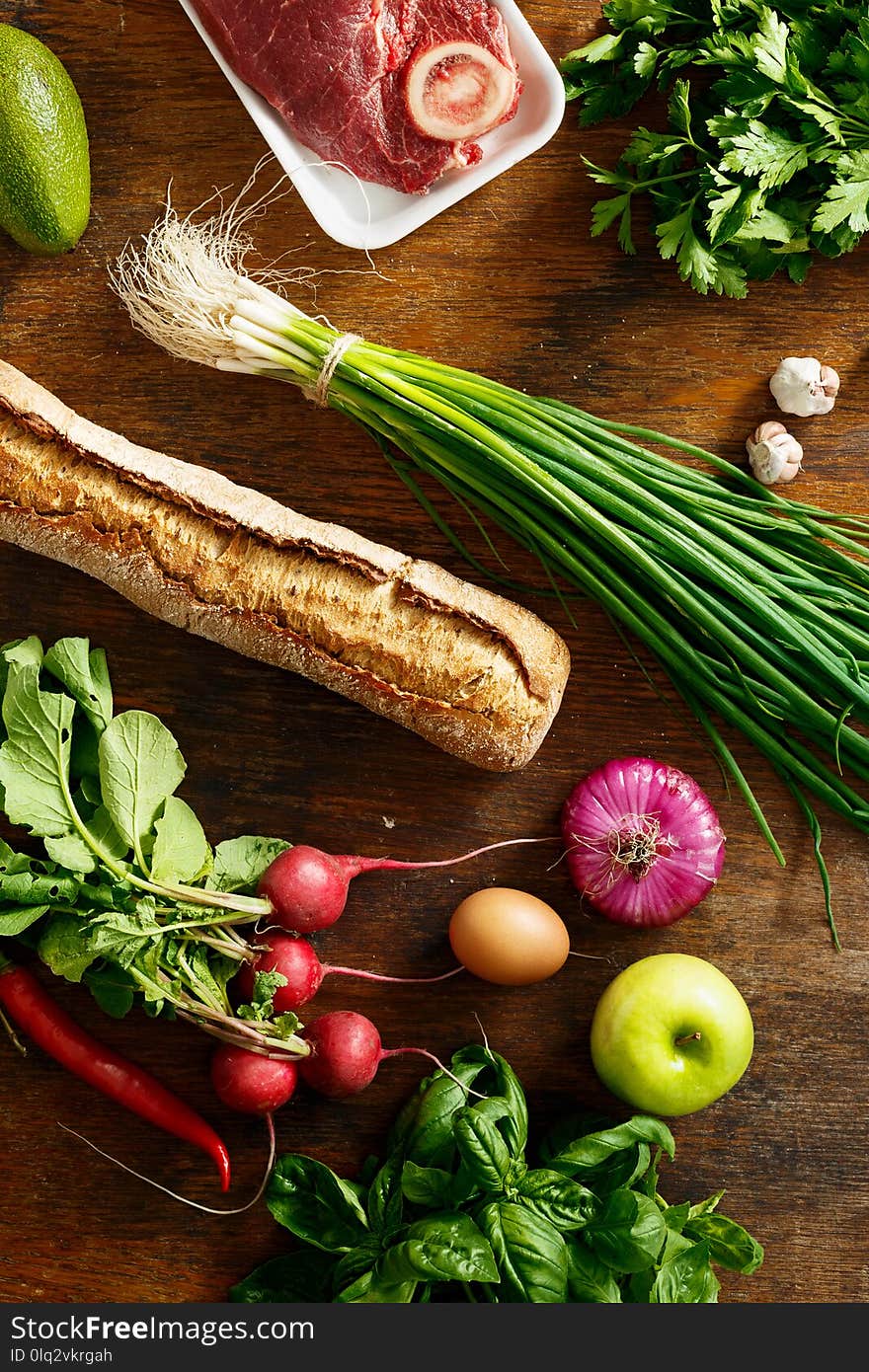 Set different healthy food on wooden table. Top view. Flat lay. Set different healthy food on wooden table. Top view. Flat lay