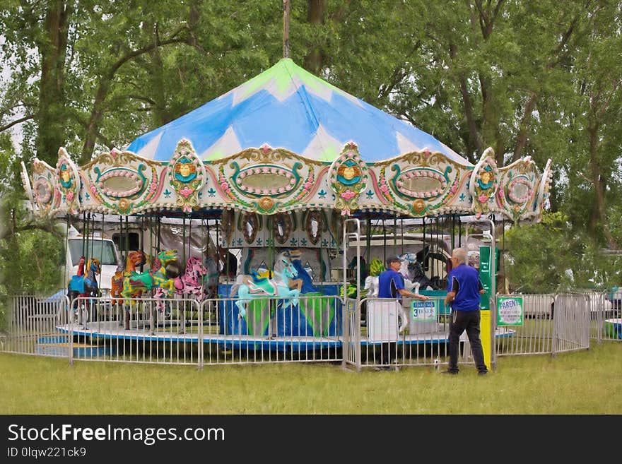 Amusement Ride, Amusement Park, Carousel, Fair