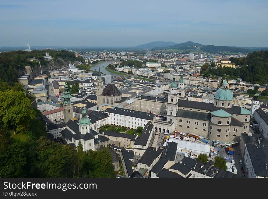 City, Urban Area, Town, Bird's Eye View