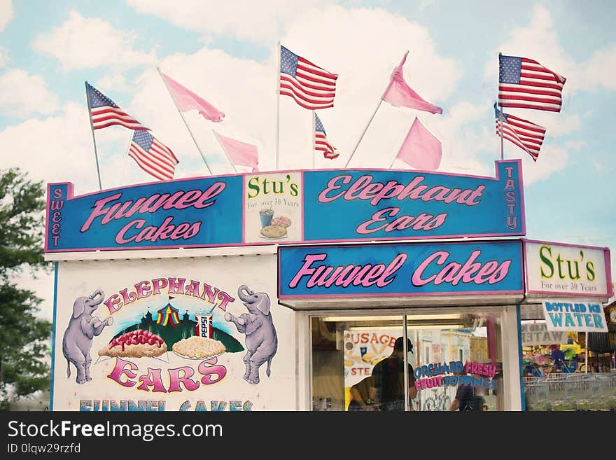 Fair, Advertising, Signage, Flag