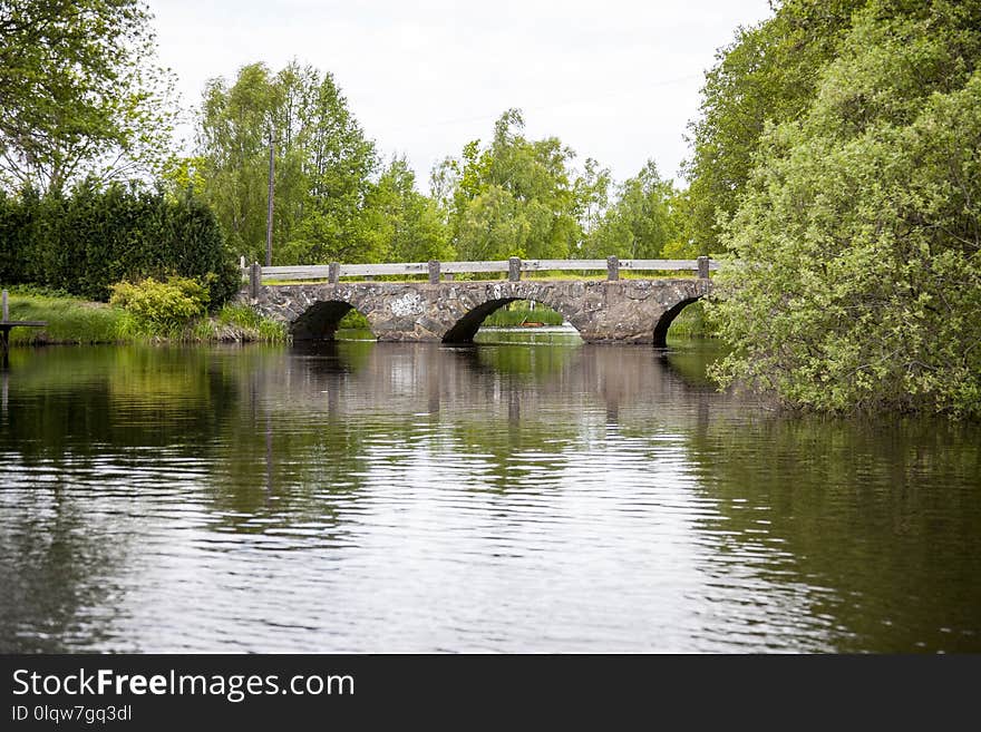 Waterway, Bridge, Reflection, Water