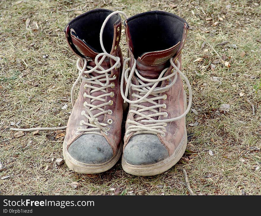 Footwear, Shoe, Boot, Grass