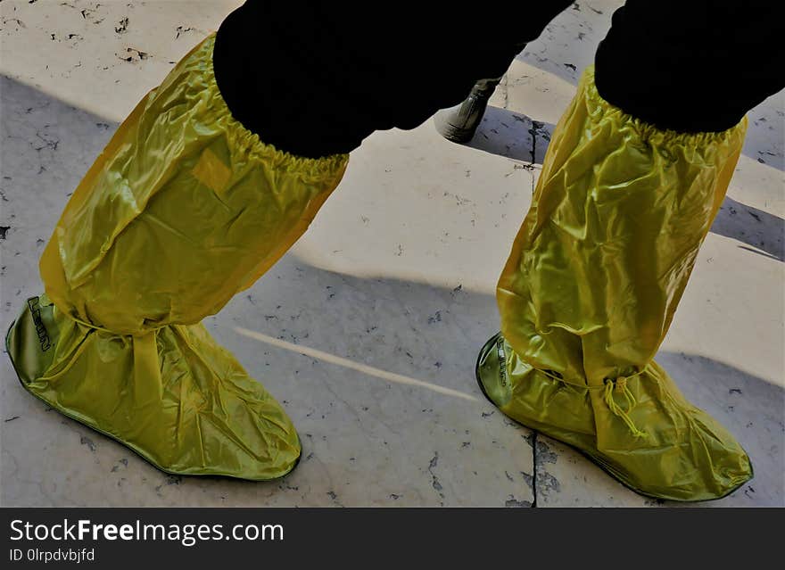 Footwear, Yellow, Green, Shoe