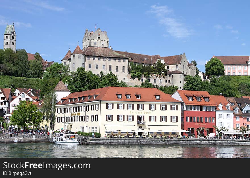 Waterway, Town, City, Building