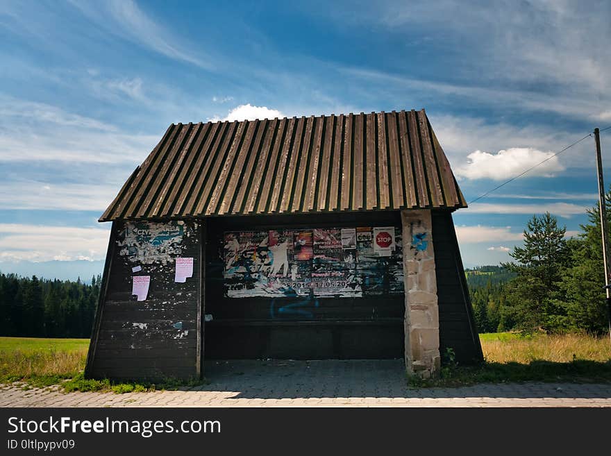 Sky, Hut, Shed, Shack