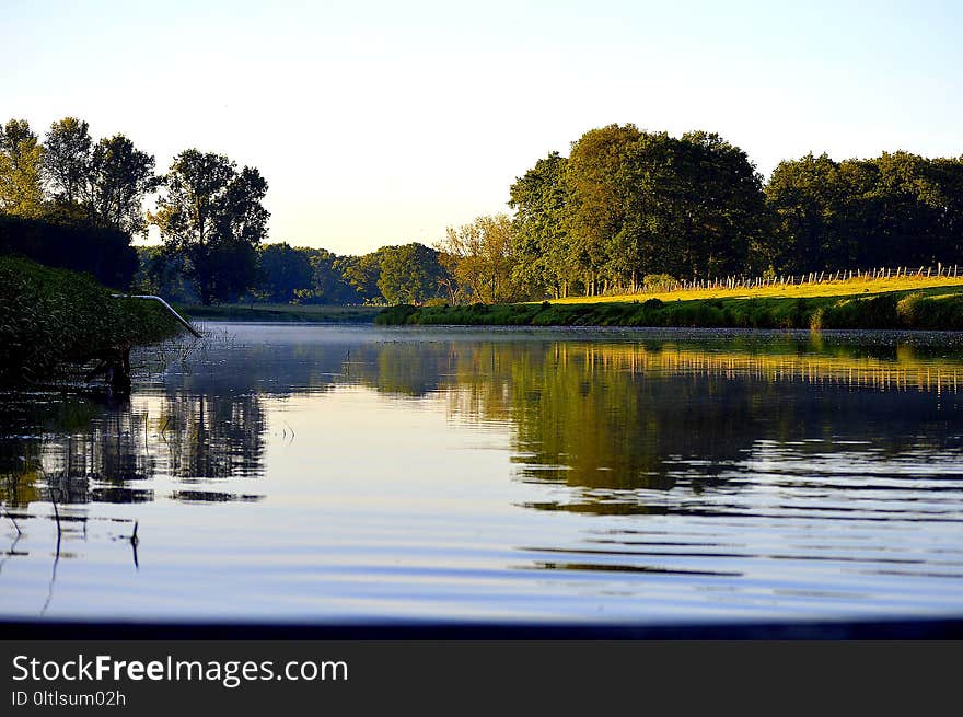 Reflection, Water, Waterway, Nature