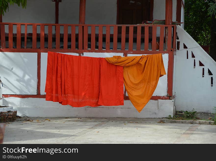 House, Torii, Monk, Shrine