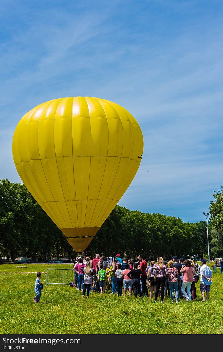 Hot Air Ballooning, Hot Air Balloon, Yellow, Daytime