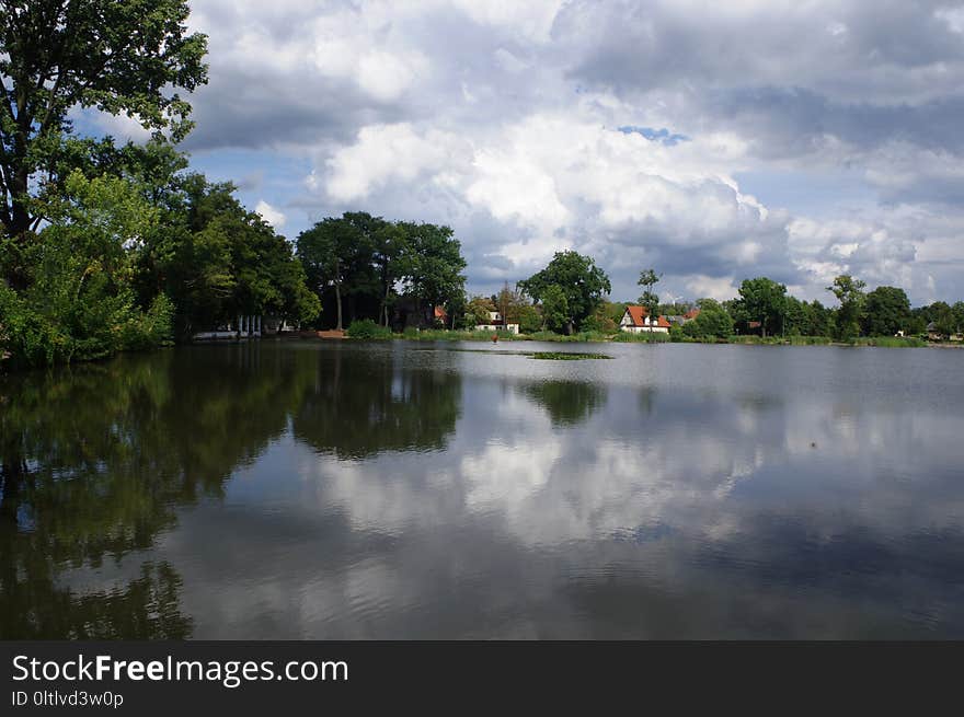 Reflection, Waterway, Water, Sky