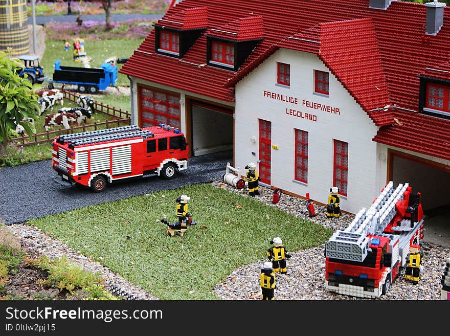 Fire Department, House, Vehicle, Car