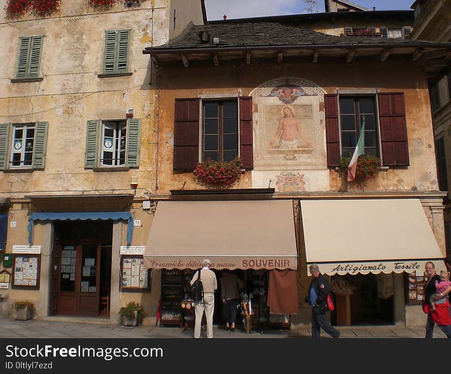 Town, Facade, Building, Window