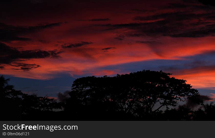 Sky, Red Sky At Morning, Afterglow, Atmosphere