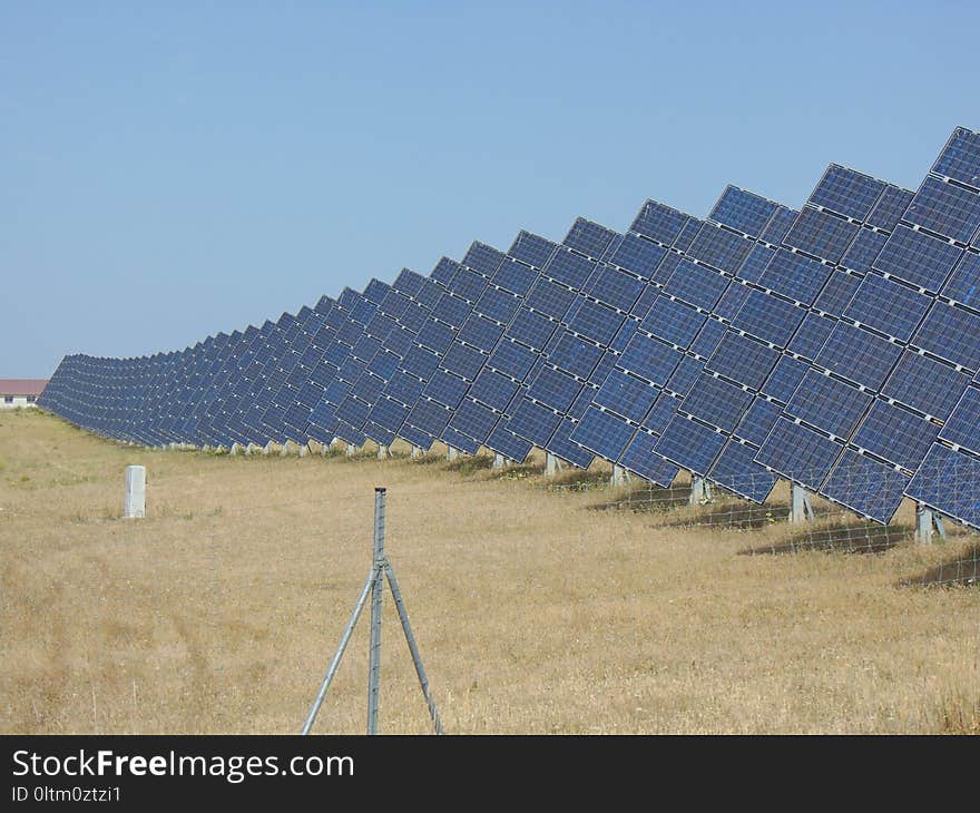 Sky, Solar Power, Field, Energy