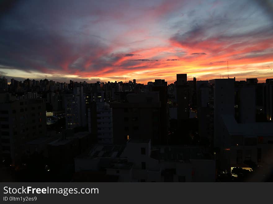 Sky, Sunset, City, Urban Area