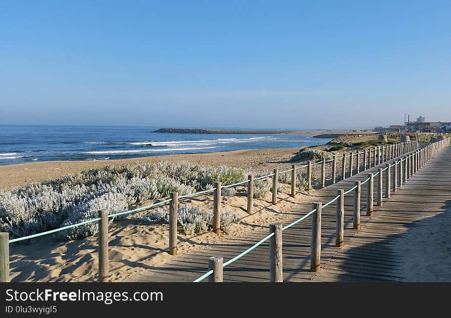 Sea, Coast, Shore, Boardwalk