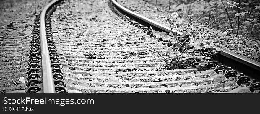 Track, Black And White, Monochrome Photography, Photography