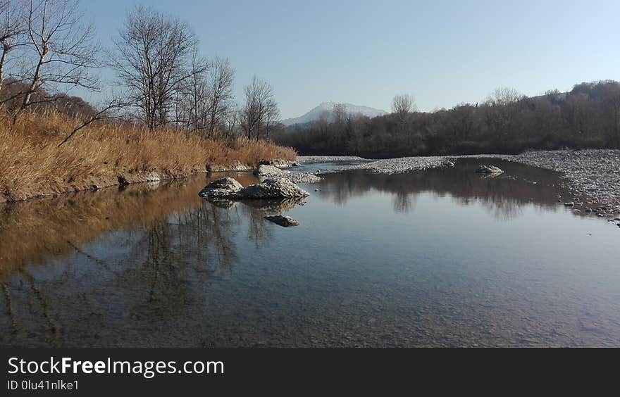 Water, Reflection, River, Waterway