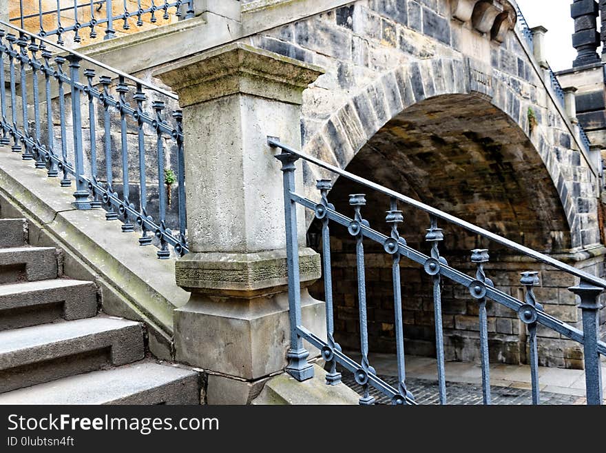 Iron, Structure, Building, Handrail