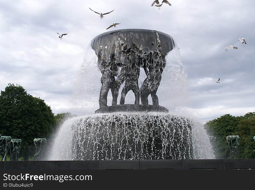 Water, Fountain, Water Feature, Sky