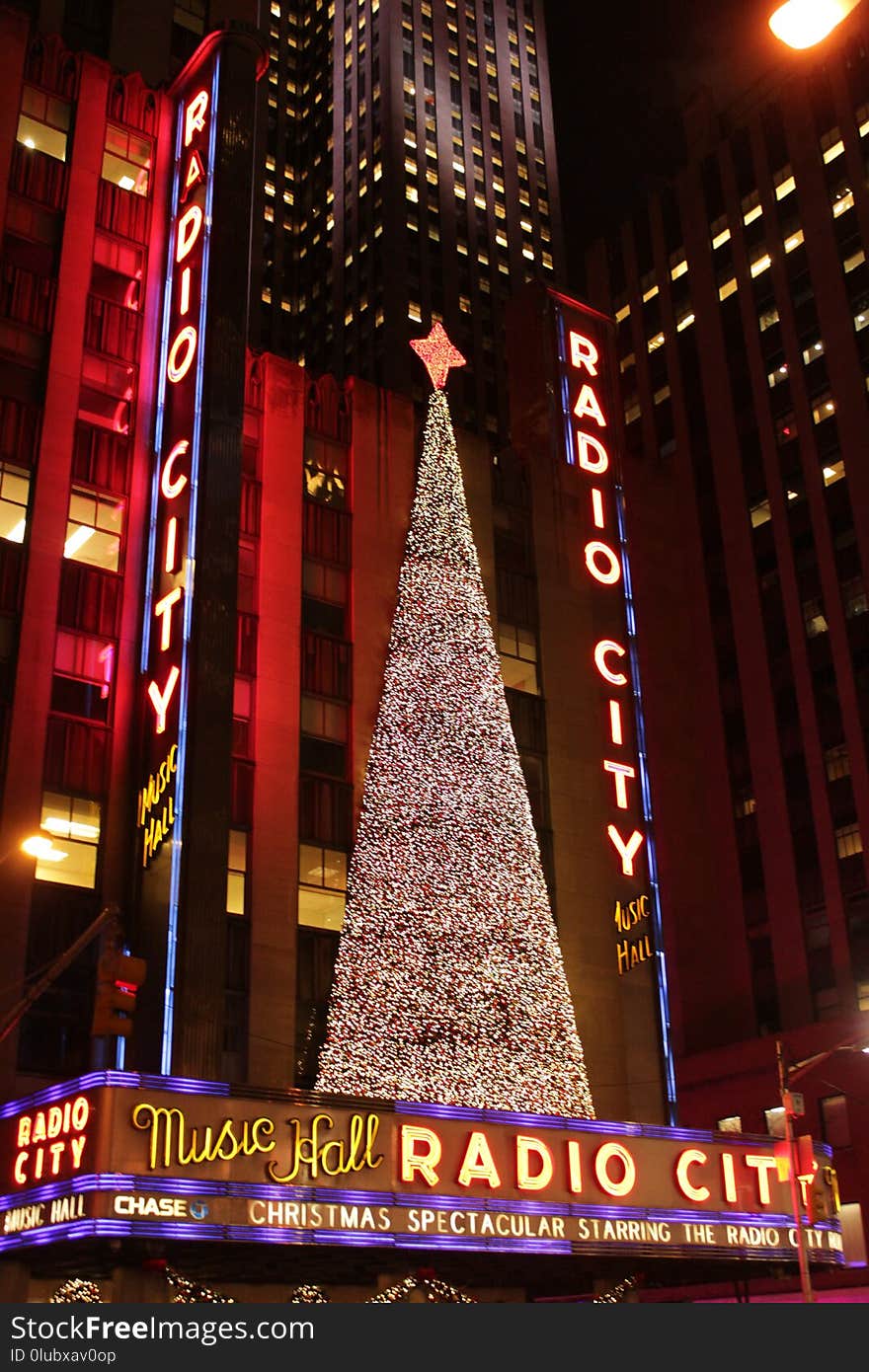 Landmark, Night, Light, Christmas Decoration