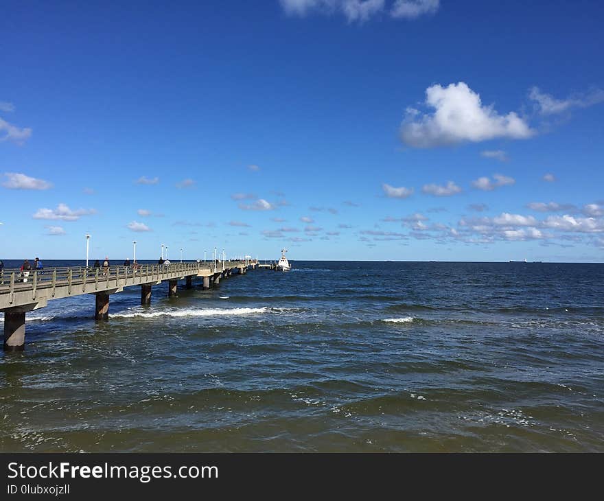 Sea, Sky, Pier, Ocean